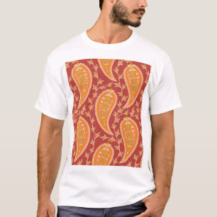 Maroon Paisley: Turks komkommer-Ornament. T-shirt