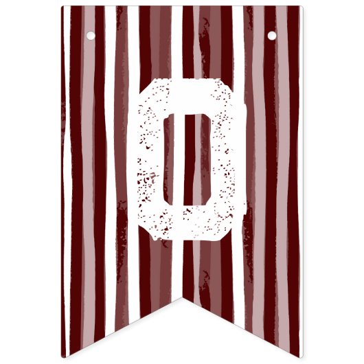 Maroon Patroon Gefeliciteerd bunting banner (Tweede vlag)