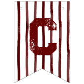 Maroon Patroon Gefeliciteerd bunting banner (Eerste vlag)