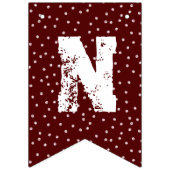 Maroon Patroon Gefeliciteerd bunting banner (Derde vlag)