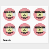 Maroon Peak Ronde Sticker (Vel)