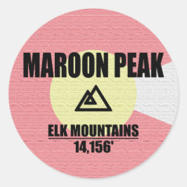 Maroon Peak Ronde Sticker