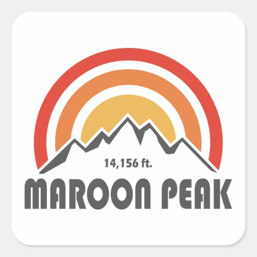 Maroon Peak Vierkante Sticker (Voorkant)
