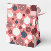 Maroon Pink Blue Holiday Balls Patroon Bedankdoosjes (Achterkant)