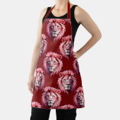 Maroon Pink Lion Head Design  Schort (Insitu)