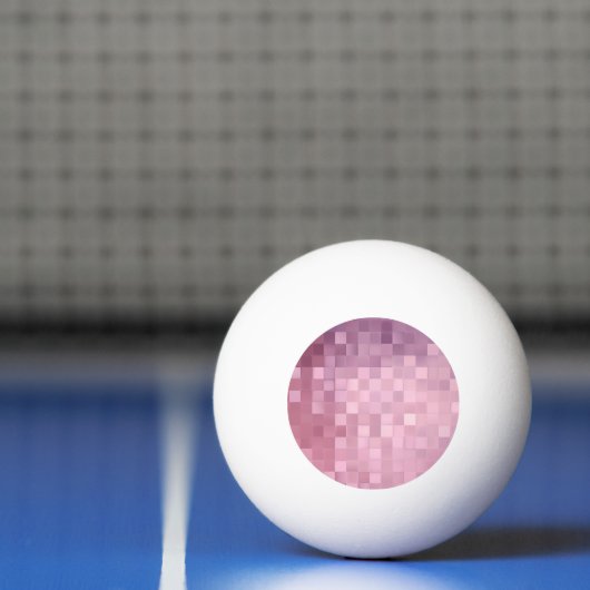 Maroon Pixel Art | Drie sterren Ping Pong Ball (Net)