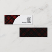 maroon plaid mini visitekaartje (Voorkant / Achterkant)