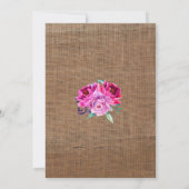 Maroon Plum Surprise 50th Party Invitations vrouw Kaart (Achterkant)