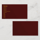 Maroon-profielkaart Visitekaartje (Voorkant / Achterkant)
