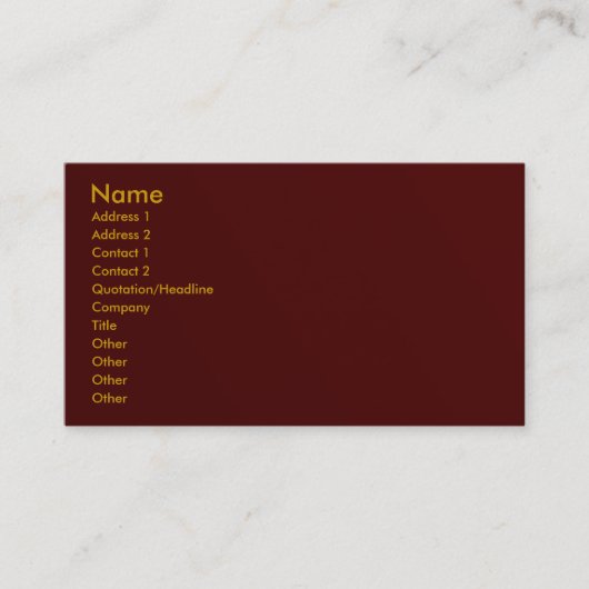 Maroon-profielkaart Visitekaartje (Voorkant)