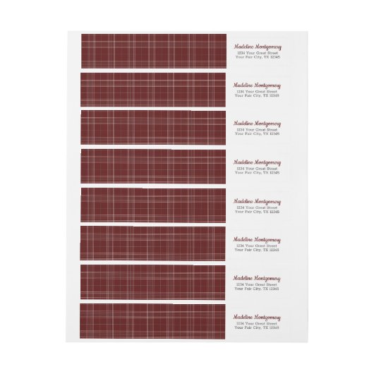 Maroon Pset Aggies Wrap rond etiket (Vel)