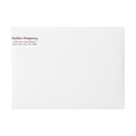 Maroon Pset Aggies Wrap rond etiket (Voorkant)