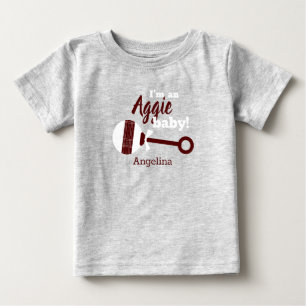 Maroon Pset Rattle Aggie Baby T-Shirt