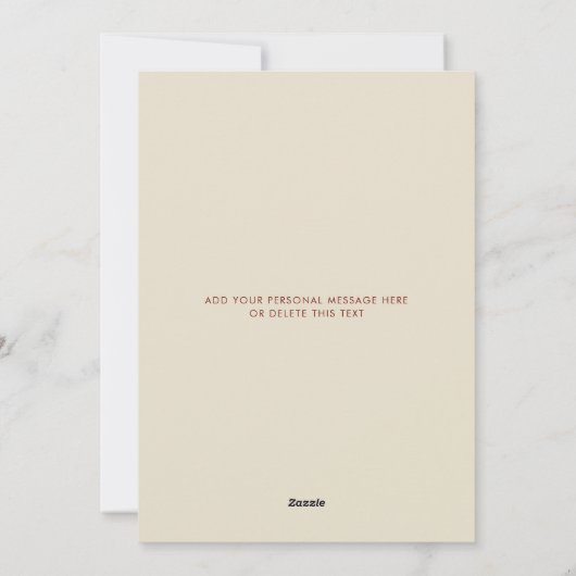 Maroon Quirky Bow Lijst Feestdagenkaart (Achterkant)