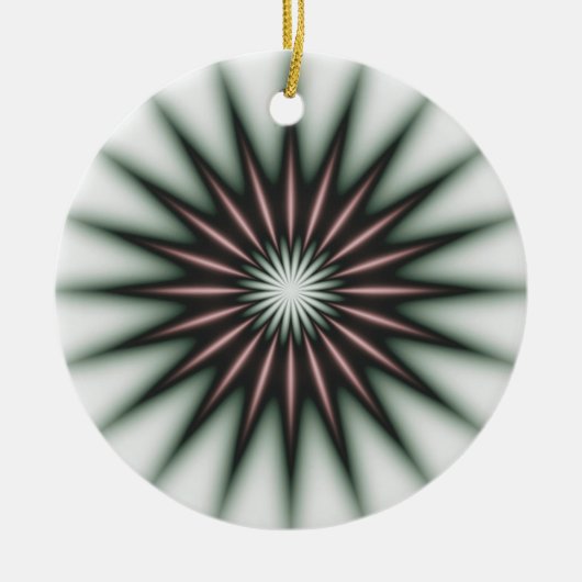Maroon Radiant Pattern Keramisch Ornament (Voorkant)