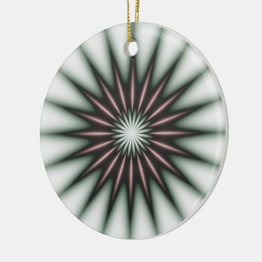 Maroon Radiant Pattern Keramisch Ornament (Links)