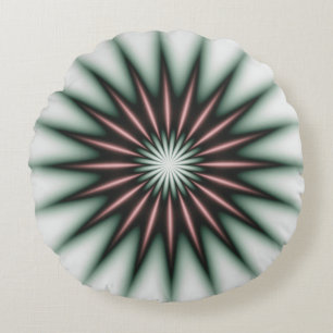 Maroon Radiant Pattern Rond Kussen
