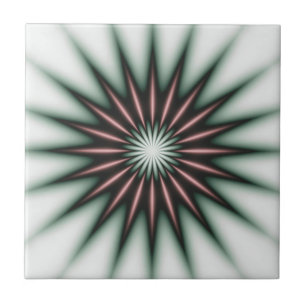 Maroon Radiant Pattern Tegeltje