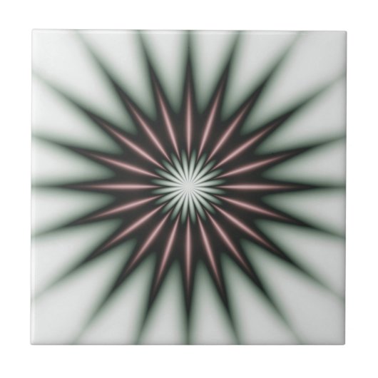 Maroon Radiant Pattern Tegeltje (Voorkant)