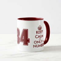 Maroon red bewaar de 34e verjaardag van de mok van