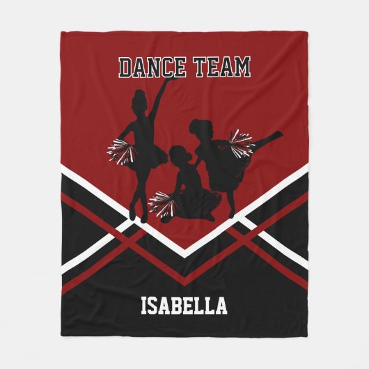 Maroon Red Dance/Ker Team Kinder Fleece Blanket (Voorkant)