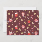 Maroon Red Gold Script Christmas Modern Collage Feestdagenkaart (Achterkant)