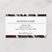 Maroon Red Modern Block Design Visitekaartje (Achterkant)