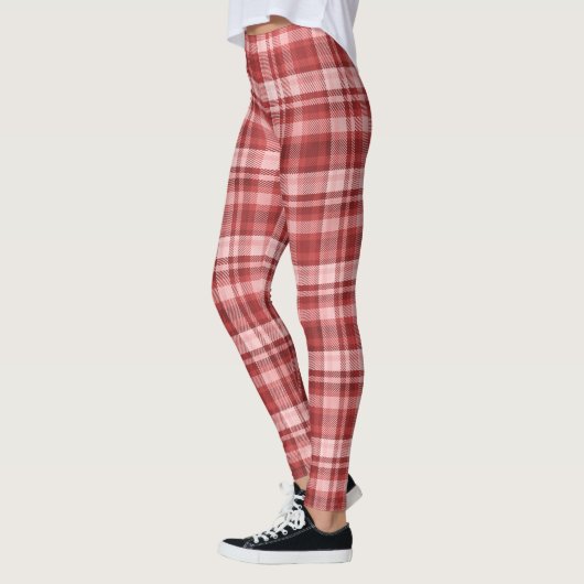 Maroon Red Pink Madras Pset Leggings (Links)