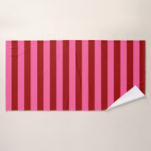 Maroon Red Pink Stripes Design Badhanddoek (Badhanddoek)