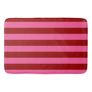 Maroon Red Pink Stripes Design Badmat