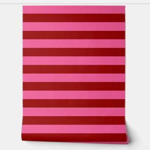 Maroon Red Pink Stripes Design Behang