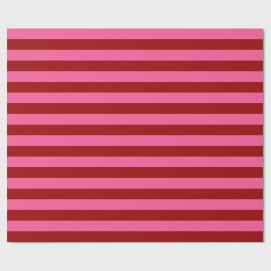 Maroon Red Pink Stripes Design Cadeaupapier (Vlak)