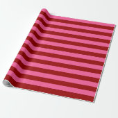 Maroon Red Pink Stripes Design Cadeaupapier (Uitgerold)