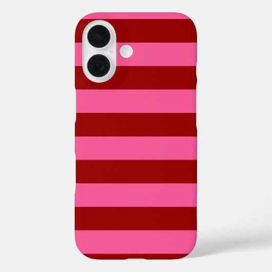Maroon Red Pink Stripes Design Case-Mate iPhone Case (Achterkant)