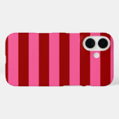 Maroon Red Pink Stripes Design Case-Mate iPhone Case (Achterkant (horizontaal))