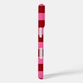 Maroon Red Pink Stripes Design Case-Mate iPhone Case (Achterkant / Rechts)