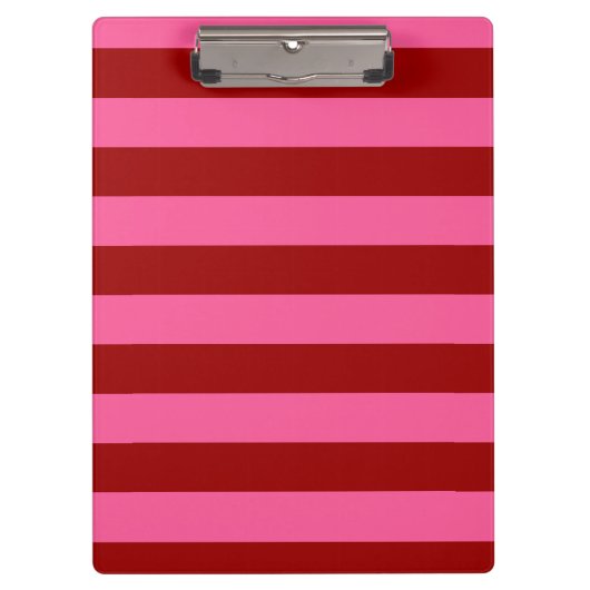 Maroon Red Pink Stripes Design Klembord (Voorkant)