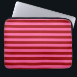 Maroon Red Pink Stripes Design Laptop Sleeve<br><div class="desc">Maroon donkerrode en roze strepen decoratieve horizontale naadloze herhaling patroon Design</div>