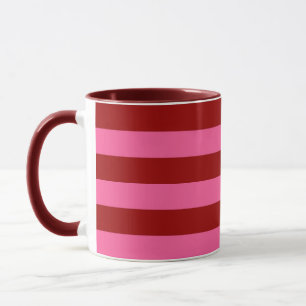 Maroon Red Pink Stripes Design Mok