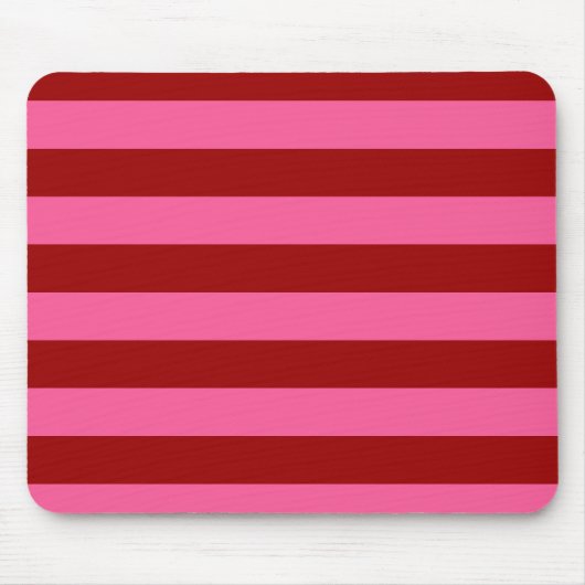 Maroon Red Pink Stripes Design Muismat (Voorkant)