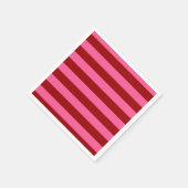 Maroon Red Pink Stripes Design Servet (Hoek)