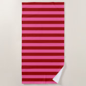 Maroon Red Pink Stripes Design Strandlaken (Voorkant)