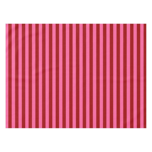 Maroon Red Pink Stripes Design Tafelkleed (Voorkant (Horizontaal))