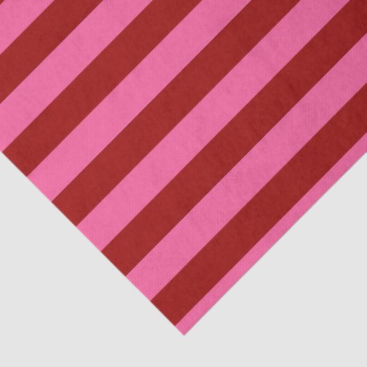 Maroon Red Pink Stripes Design Tissuepapier (Detail)