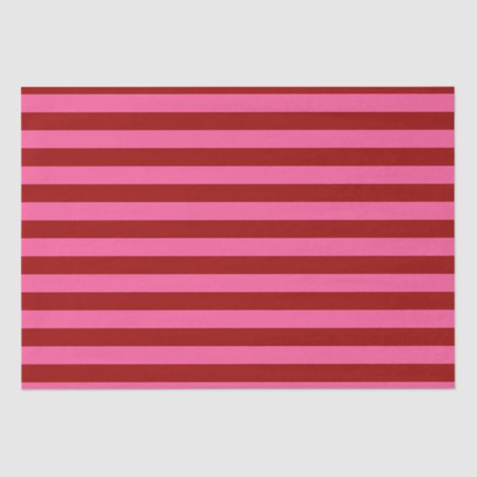 Maroon Red Pink Stripes Design Tissuepapier (Voorkant)