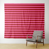 Maroon Red Pink Stripes Design  Wandkleed (In Situ (horizontaal))