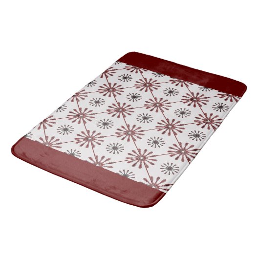 Maroon Red Retro Spiro Geometric Pattern Duvet Cov Badmat (Gekanteld)