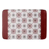 Maroon Red Retro Spiro Geometric Pattern Duvet Cov Badmat (Voorkant)