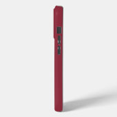 Maroon Red, Witte naam, Minimalistisch blad en Sti Case-Mate iPhone Case (Achterkant / Links)