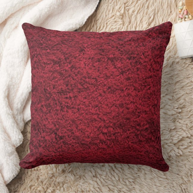 Maroon Red Wool Design modern Kussen (Deken)